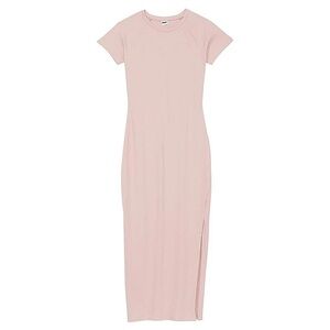 VICTORIA SECERT SHORT SLEEVE MIDI DRESS - PINK SIZE XL (NEW WITH TAGS) A18